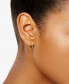 Medium Textured Hoop Earrings (30mm) in 18k Gold-Plated Sterling Silver, or Stirling Silver, Created for Macy's