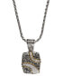ფოტო #1 პროდუქტის Balissima by EFFY® Diamond Ribbon Pendant (1/4 ct. t.w.) in 18k Gold and Sterling Silver