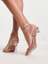 Фото #2 товара ASOS DESIGN Notion barely there heeled sandals in clear