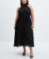 Women's Polka-Dot Pleated Dress