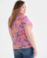Фото #2 товара Plus Size Printed Scoop-Neck Knit Top, Created for Macy's
