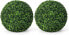 Фото #2 товара Искусственные цветы costway Кугель из буксуса UV-стойкая (набор из 2 шт.)