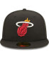 ფოტო #3 პროდუქტის Men's Black Miami Heat 3x NBA Finals Champions Pop Sweat 59FIFTY Fitted Hat