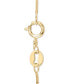 Фото #2 товара Macy's diamond Ribbon Pendant Necklace in 14k Gold, Rose Gold or White Gold (3/8 ct. t.w.)