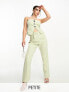 Фото #1 товара 4th & Reckless Petite tailored side split trouser co-ord in green