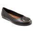 Фото #2 товара Softwalk Sonoma Halo S2257-001 Womens Black Wide Leather Ballet Flats Shoes 8