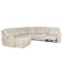 Фото #22 товара CLOSEOUT! Blairemoore 6-Pc. Leather Power Chaise Sectional with 1 USB Console and 1 Power Recliner, Created for Macy's