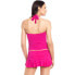 Фото #2 товара LAUREN RALPH LAUREN Women s Tummy Control Ruched Tie Tankini Top Pink Size 12