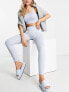 Pieces high waisted seamless leggings co-ord in baby blue L-XL - фото #1