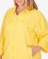 Фото #4 товара Куртка Ruby Rd. Plus Size сшитая из текстурированного трикотажа с воротником и карманами