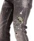 Фото #7 товара Men's Modern Skull Drip Denim Jeans