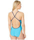 Speedo 251302 Women Solid Splice Flipback One-Piece Swimsuit Size 8/34