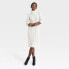 Фото #1 товара Women's Turtleneck Long Sleeve Cozy Sweater Dress - A New Day Cream S