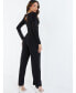 Фото #2 товара Women's Ity Jumpsuit With Keyhole Neck And Long Sleeves