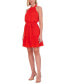 ფოტო #2 პროდუქტის Petite Smocked Halter Fit & Flare Dress