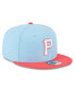Фото #3 товара Men's Light Blue, Red Pittsburgh Pirates Spring Basic Two-Tone 9FIFTY Snapback Hat