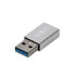 LogiLink AU0056 - USB Type-C - USB 3.2 Gen 1 (3.1 Gen 1) - Female - Silver - Male - Female