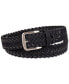 Фото #1 товара Men's Faux-Suede Braided Belt, Created for Macy's
