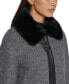 Women's Faux-Fur-Collar Moto Coat