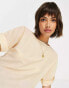 Фото #4 товара ASOS DESIGN oversized woven tee with roll sleeve in oyster