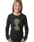 ფოტო #2 პროდუქტის Big Girl's Word Art Long Sleeve T-Shirt - Alien