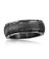 ფოტო #1 პროდუქტის Stainless Steel Honey Comb Design Spinner Ring - Black Plated