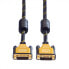 ROLINE GOLD Monitor Cable - DVI (24+1) - Dual Link - M/M 2 m - 2 m - DVI-D - DVI-D - Male - Male - Black - Gold