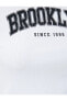 Brooklyn Baskılı Tişört Slim Fit Kısa Kollu Bisiklet Yaka Pamuklu