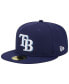 Фото #4 товара Men's Navy Tampa Bay Rays 2020 World Series Team Color 59FIFTY Fitted Hat