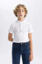 K1689a6 Ss Erkek Çocuk Pike Kısa Kollu Polo Tişört