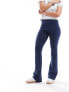 Фото #1 товара Stradivarius flare legging with fold over waist in navy