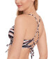 Фото #3 товара Juniors' Striped Tie-Front Midkini Top, Created for Macy's
