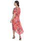 Women's Printed Batwing-Sleeve Midi Dress