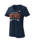 Фото #1 товара Women's Navy Houston Astros Dream Team V-Neck T-shirt