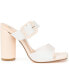 ფოტო #2 პროდუქტის Women's Luca Vinyl Double Strap Block Heel Dress Sandals