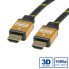 Фото #4 товара Кабель HDMI высокой скорости GOLD - M/M 3 м - 3 м - HDMI тип A (стандарт) - HDMI тип A (стандарт) - канал возврата аудиосигнала (ARC) - черный - золотой.