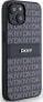 DKNY DKNY DKHCP15MPRTHSLK iPhone 15 Plus / 14 Plus 6.7" czarny/black hardcase Leather Mono Stripe & Metal Logo