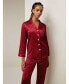 ფოტო #17 პროდუქტის Women's 22 Momme Full Length Silk Pajamas Set