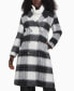 ფოტო #4 პროდუქტის Women's Double-Breasted Mid-Length Plaid Coat