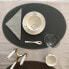 Leder Tischset, KANON oval, grau/grey