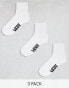 Фото #1 товара Vans 3 pack classic ankle socks in white