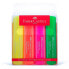 Фото #1 товара Фломастеры для детей Faber-Castell 4 маркера Fluor Classic 4-х цветов