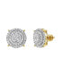 Vegas Baller 14k Yellow Gold 1.54 cttw Certified Natural Diamond Stud Earring for Men/Women, Screw Back