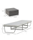 Фото #2 товара 2 In 1 Sofa Bed, Convertible Guest Sleeper Bed with Thick Padded Sponge and Storage Box for Small Room, Living Room, Grey