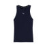 Puma High Neck Training Tank Top Womens Blue Casual Athletic 52432907