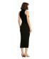 Фото #2 товара Women's Rib Knit Collared Sleeveless Fitted Maxi Dress