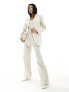 4th & Reckless tailored linen cinched waist blazer co-ord in cream