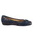 Фото #1 товара Trotters Sizzle Sign T1251-431 Womens Blue Leather Ballet Flats Shoes 7.5