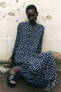 Фото #3 товара Длинное платье с принтом — zw collection ZARA
