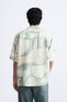 Фото #4 товара Рубашка с абстрактным принтом ZARA